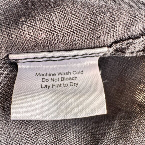 Pronto Uomo Linen Button-Up Shirt Black - Picture 5 of 6